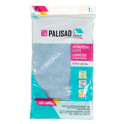 Салфетка из микрофибры для пола 500 x 600 мм, синяя, Home Palisad купить в Москве с доставкой по всей России | ProtosMarket.ru
