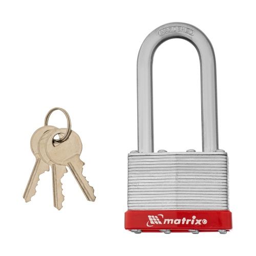 Замок навесной, 50 мм, удлиненная дужка Matrix купить в Москве с доставкой по всей России | ProtosMarket.ru