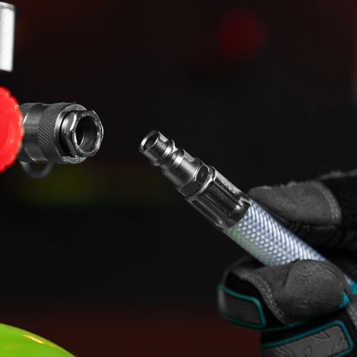 Шланг пневматический ПВХ, 10 x 16 мм, 18 бар, армированный, прозрачный, быстросъемное соединение, 15 м Stels по ценам производителя в Москве с доставкой по всей России