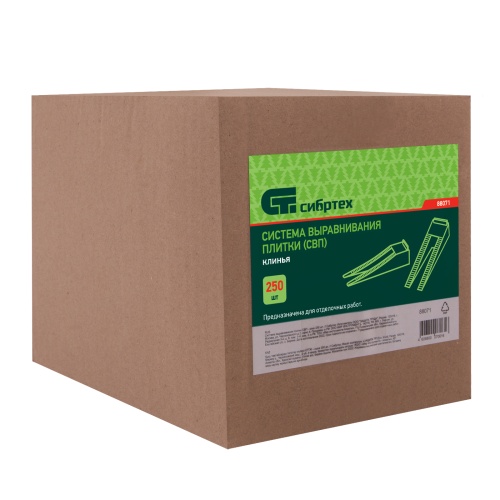 Система выравнивания плитки СВП - клин 250 шт Сибртех купить в Москве с доставкой по всей России | ProtosMarket.ru