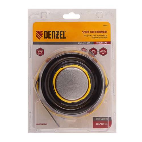 Катушка триммерная полуавтоматическая, легкая заправка лески, гайка M10x1.25, винт M10-M10, подшипник Denzel купить в Москве с доставкой по всей России | ProtosMarket.ru
