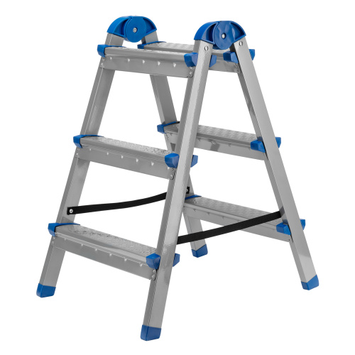 Стремянка двухсторонняя 3 ступени, сталь профиль, стальные ступени, Сибртех купить в Москве с доставкой по всей России | ProtosMarket.ru