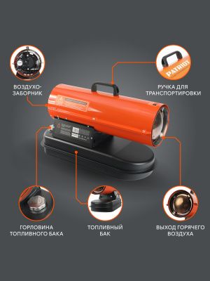 Калорифер дизельный PATRIOT DTC 115 купить в Москве с доставкой по всей России | ProtosMarket.ru