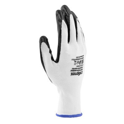 Перчатки полиэфирные с черным нитрильным покрытием, размер 9, 13 класс вязки Сибртех купить в Москве с доставкой по всей России | ProtosMarket.ru