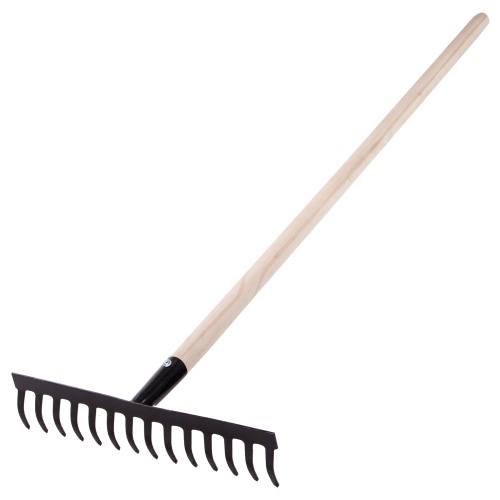 Грабли стальные, 360х1300 мм, 14 прямых зубьев, деревянный черенок, Россия, Сибртех купить в Москве с доставкой по всей России | ProtosMarket.ru