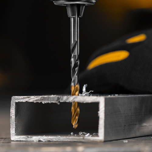 Сверло спиральное по металлу 5 x 86мм, Р6М5, Golden Tip, многогранная заточка Denzel купить в Москве с доставкой по всей России | ProtosMarket.ru