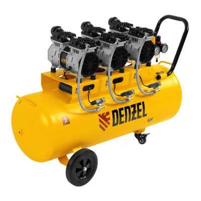Компрессор безмасляный, малошумный DLS 1800/100,1800 Вт, 3x600, 100 л, 345 л/мин Denzel купить в Москве с доставкой по всей России | ProtosMarket.ru