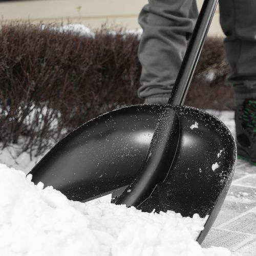 Лопата для уборки снега пластиковая, 400х417х1390 мм, алюминиевый черенок Palisad купить в Москве с доставкой по всей России | ProtosMarket.ru