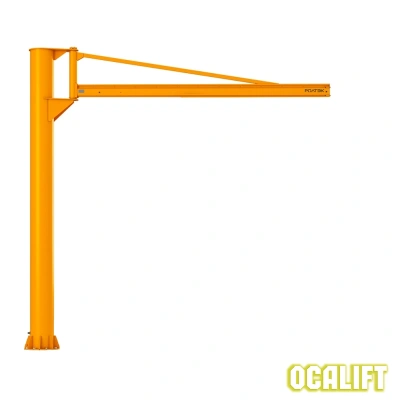 Кран консольный поворотный на колонне ручной 250кг стрела 4м высота 3м