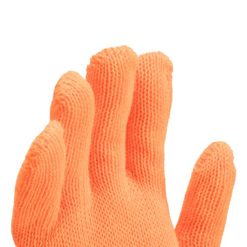 Перчатки трикотажные, акрил, двойные, оранжевый, двойная манжета Сибртех купить в Москве с доставкой по всей России | ProtosMarket.ru