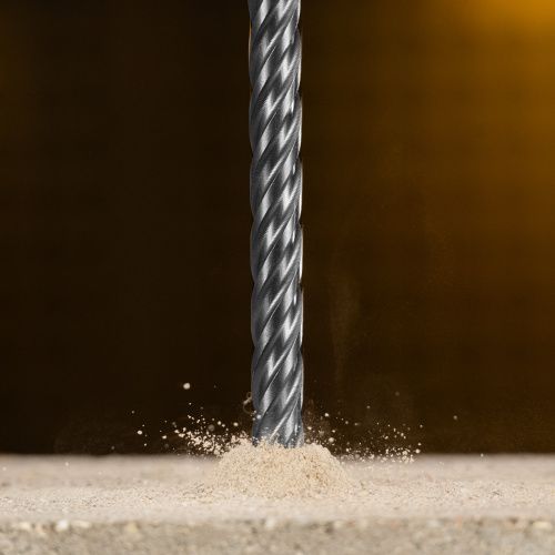 Бур по бетону, цельная крестовая пластина, 12x265 мм, SDS PLUS Denzel купить в Москве с доставкой по всей России | ProtosMarket.ru