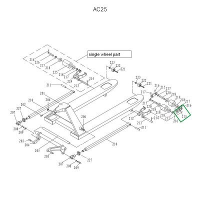 Соединительная пластина подвильных роликов гидравлических тележек AC25 купить в Москве с доставкой по всей России | ProtosMarket.ru