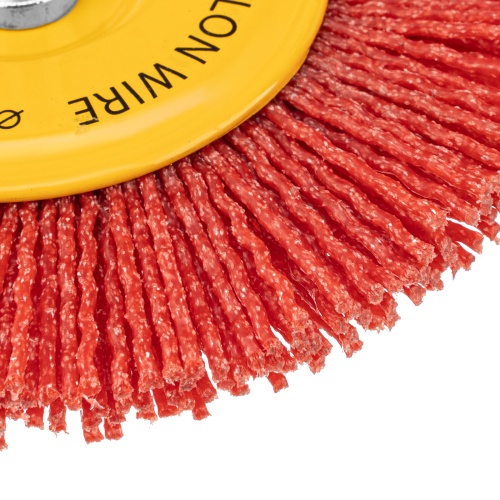 Щетка для дрели, 100 мм, Плоская, со шпилькой, нейлоновая щетина Denzel купить в Москве с доставкой по всей России | ProtosMarket.ru