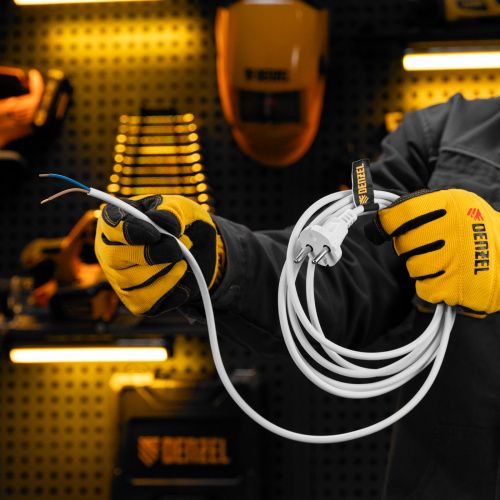 Шнур сетевой Energy Series, ПВС, 3 м, 2 x 1 мм, с неразборной вилкой, белый, Denzel купить в Москве с доставкой по всей России | ProtosMarket.ru