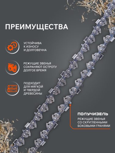 Цепь пильная PATRIOT 21BP-64E (0.325quot;, 1.5 мм, 64 звена) купить в Москве с доставкой по всей России | ProtosMarket.ru