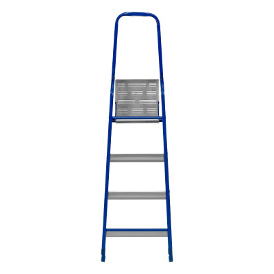 Стремянка, 4 ступени, стальной профиль, алюминиевые ступени Сибртех купить в Москве с доставкой по всей России | ProtosMarket.ru