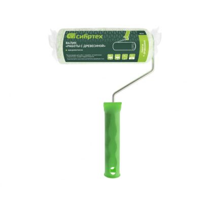 Валик "Работы с древесиной", 180 мм, ворс 12 мм, D - 48 мм, D ручки - 6 мм, микроволокно Сибртех купить в Москве с доставкой по всей России | ProtosMarket.ru