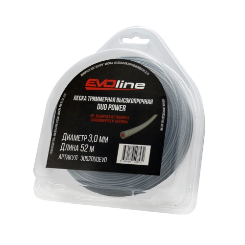 Леска (корд) триммерная EVOline DUO POWER (3.0 мм, 52 метра) по ценам производителя в Москве с доставкой по всей России