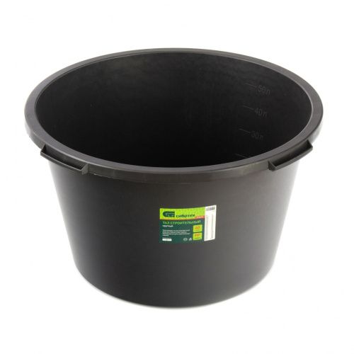 Таз круглый строительный, 60 л Сибртех купить в Москве с доставкой по всей России | ProtosMarket.ru