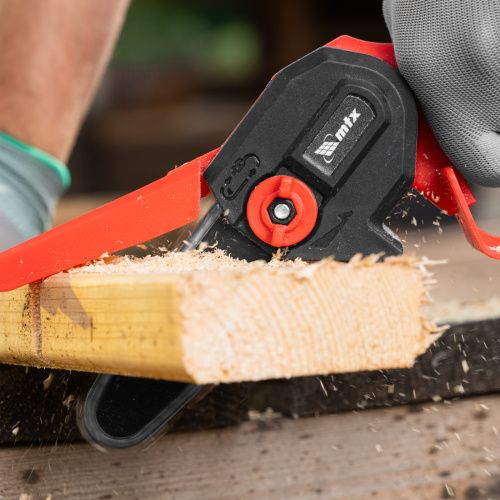 Цепная мини-пила аккумуляторная, MCS-100, шина 100 мм, Li-Ion, 20 В MTX купить в Москве с доставкой по всей России | ProtosMarket.ru