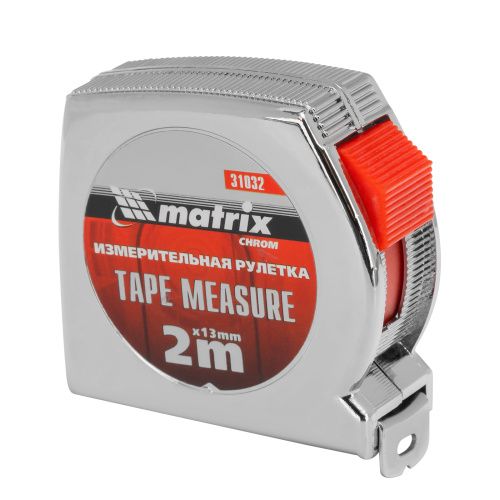 Рулетка Chrom,2 м x 13 мм,хромированный корпус Matrix купить в Москве с доставкой по всей России | ProtosMarket.ru