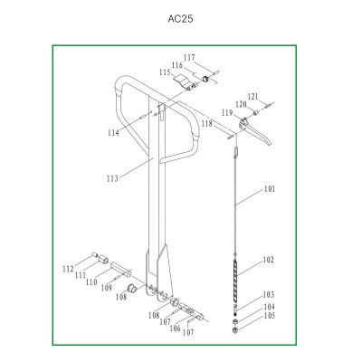 Ручка в сборе для гидравлических тележек AC25 купить в Москве с доставкой по всей России | ProtosMarket.ru