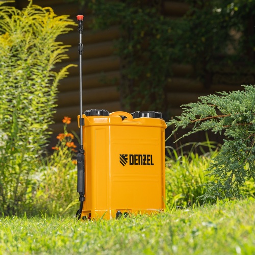 Опрыскиватель ранцевый аккумуляторный D-16LA, 16 л, 12 В, 8 Ач// Denzel купить в Москве с доставкой по всей России | ProtosMarket.ru