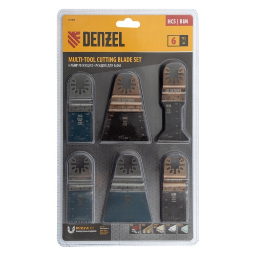 Набор насадок для МФИ по дереву и металлу, 6 шт Denzel купить в Москве с доставкой по всей России | ProtosMarket.ru