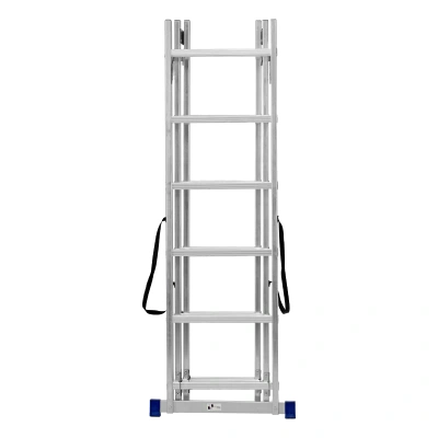 Лестница, 3 х 6 ступеней, алюминиевая, трехсекционная, Сибртех купить в Москве с доставкой по всей России | ProtosMarket.ru