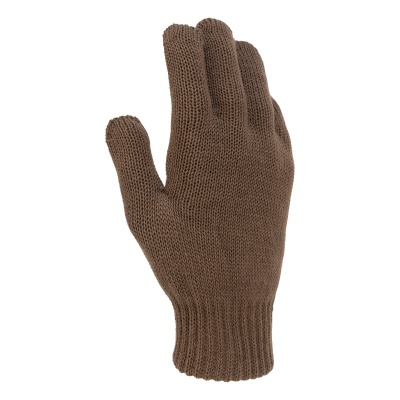 Перчатки трикотажные, акрил, двойные, коричневый, двойная манжета Россия Сибртех купить в Москве с доставкой по всей России | ProtosMarket.ru