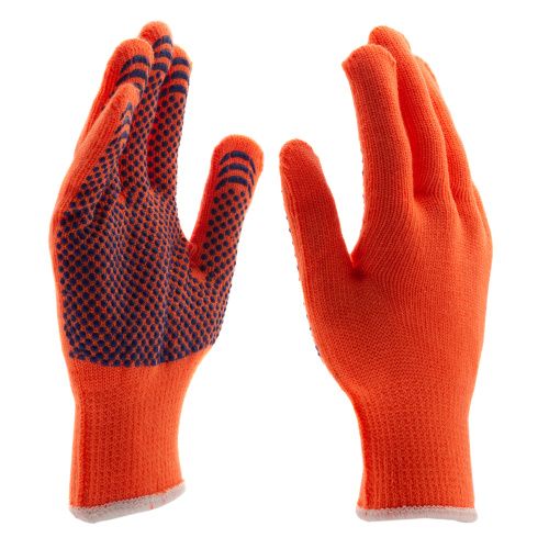 Перчатки полиакрилонитрильные плюшевого переплет, ПВХ "Точка", 10 кл, 58 гр Сибртех купить в Москве с доставкой по всей России | ProtosMarket.ru