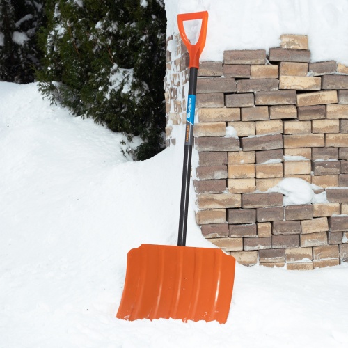 Лопата для уборки снега стальная, 470х335х1335 мм, стальной черенок, Россия Сибртех купить в Москве с доставкой по всей России | ProtosMarket.ru