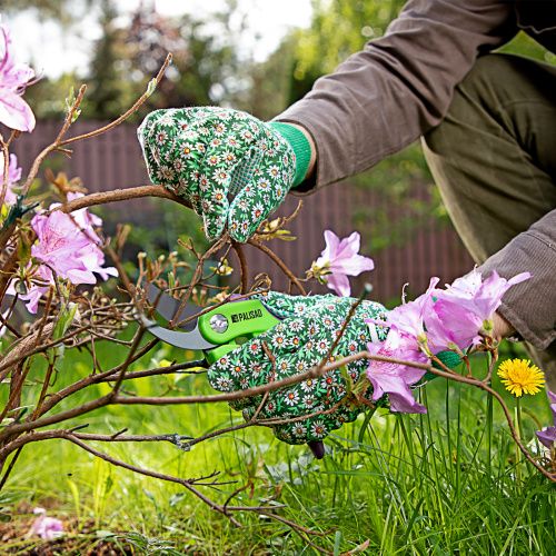 Перчатки садовые х/б ткань с ПВХ точкой, манжет, M Palisad купить в Москве с доставкой по всей России | ProtosMarket.ru