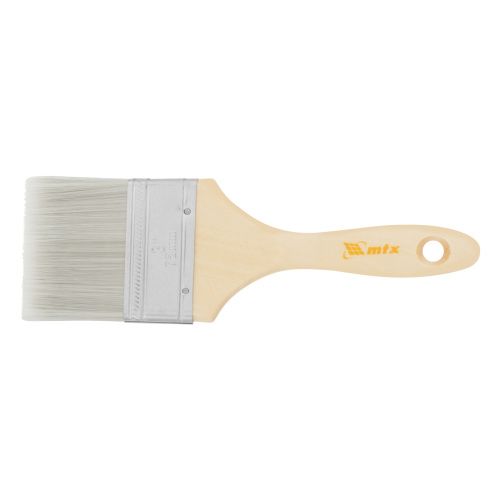 Кисть плоская для лаков "Евро" 3", искусственная щетина, деревянная ручка MTX купить в Москве с доставкой по всей России | ProtosMarket.ru