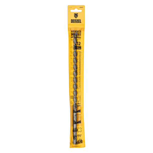 Бур по бетону, двойная спираль, три пылеотводящие кромки, 12 x 260 мм DENZEL купить в Москве с доставкой по всей России | ProtosMarket.ru