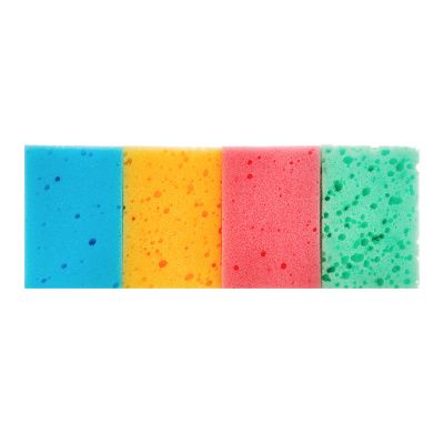 Губки для посуды Coral, 95 x 64 x 36 мм, 4 шт, Home Palisad купить в Москве с доставкой по всей России | ProtosMarket.ru