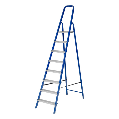 Стремянка, 8 ступеней, стальной профиль, алюминиевые ступени Сибртех купить в Москве с доставкой по всей России | ProtosMarket.ru