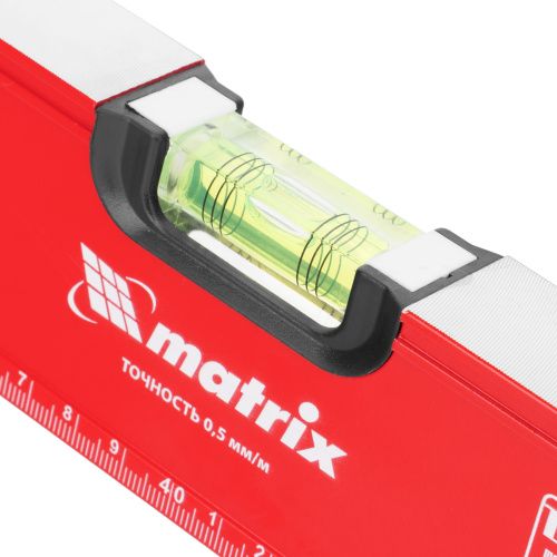 Уровень алюминиевый, фрезерованный, 3 глазка, рукоятки, 800 мм Matrix купить в Москве с доставкой по всей России | ProtosMarket.ru