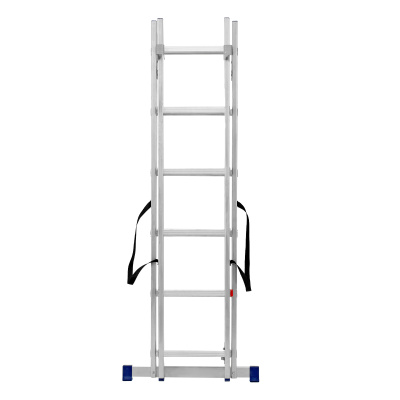 Лестница, 2 х 6 ступеней, алюминиевая, двухсекционная, Сибртех купить в Москве с доставкой по всей России | ProtosMarket.ru