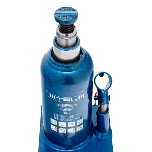 Домкрат гидравлический бутылочный телескопический, 6 т, h подъема 190-480 мм Stels купить в Москве с доставкой по всей России | ProtosMarket.ru