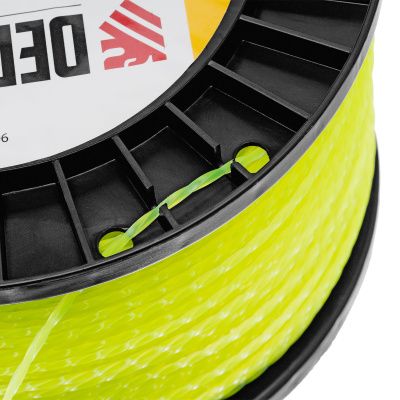 Леска для триммера витой квадрат, 2,0мм х 357м, на DIN катушке FLEX CORD Denzel купить в Москве с доставкой по всей России | ProtosMarket.ru