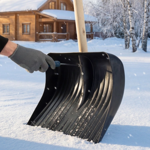 Лопата для уборки снега пластиковая, 450 х 430 мм, без черенка, Сибртех купить в Москве с доставкой по всей России | ProtosMarket.ru