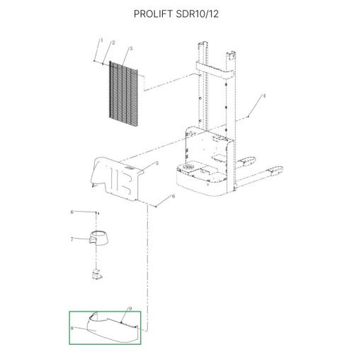 Кожух моторного отсека нижний для штабелеров SDR1-1,2 т, SDR1635 купить в Москве с доставкой по всей России | ProtosMarket.ru
