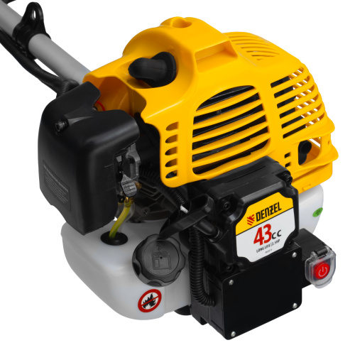 Триммер бензиновый DT-43E, 43 см3, неразъемная штанга, электростартер, состоит из 2 частей Denzel купить в Москве с доставкой по всей России | ProtosMarket.ru