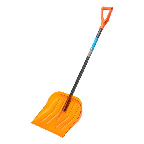 Лопата для уборки снега поликарбонат, 465х410х1390 мм, стальной черенок, усиленная Сибртех купить в Москве с доставкой по всей России | ProtosMarket.ru