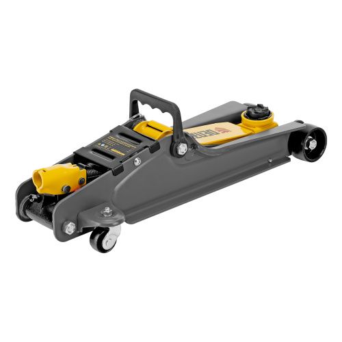 Домкрат гидравлический подкатной с фиксатором, 2,5 т,  85-385 мм, в пласт. кейсе Denzel купить в Москве с доставкой по всей России | ProtosMarket.ru