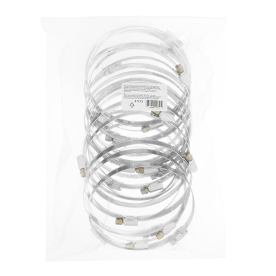 Хомуты металлические, Стандартное болтовое крепление 100-120 мм, 25 штук в упаковке, ширина 9 мм Сибртех купить в Москве с доставкой по всей России | ProtosMarket.ru