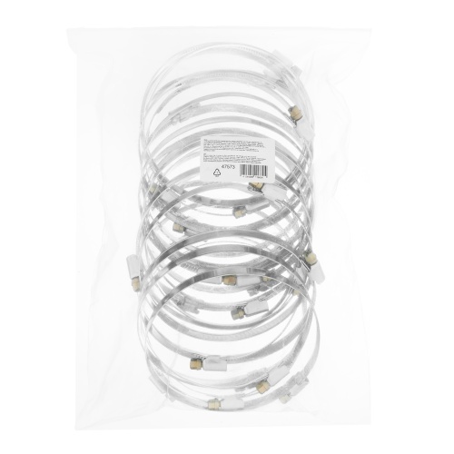 Хомуты металлические, Стандартное болтовое крепление 100-120 мм, 25 штук в упаковке, ширина 9 мм Сибртех купить в Москве с доставкой по всей России | ProtosMarket.ru