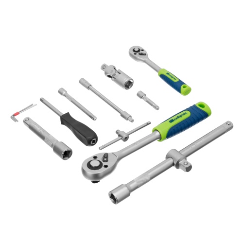 Набор инструментов, 1/2", 1/4", пластиковый кейс, 94 предмета// Сибртех купить в Москве с доставкой по всей России | ProtosMarket.ru