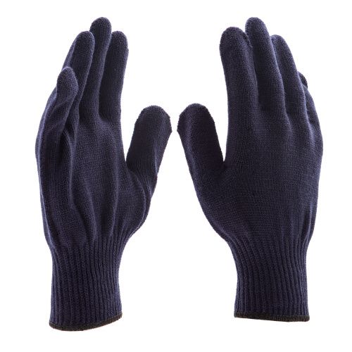 Перчатки трикотажные, акрил, синий, оверлок Сибртех купить в Москве с доставкой по всей России | ProtosMarket.ru